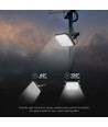 30W Solcelle projektør LED - IP65, Sort, inkl. solcelle, fjernbetjening, indbygget batteri