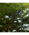 30W Solcelle projektør LED - IP65, Sort, inkl. solcelle, fjernbetjening, indbygget batteri