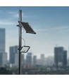30W Solcelle projektør LED - IP65, Sort, inkl. solcelle, fjernbetjening, indbygget batteri