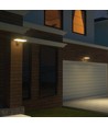 15W Solcelle væglampe LED - IP65, sort, sensor