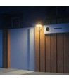 3W Solcelle væglampe LED - IP65, sort, sensor