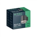 V-Tac 0.55W Solcelle væglampe LED - Sort, IP54