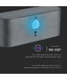 2.5W Solcelle væglampe LED - IP54, sensor, justerbar spredning