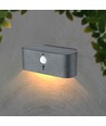 2.5W Solcelle væglampe LED - IP54, sensor, justerbar spredning