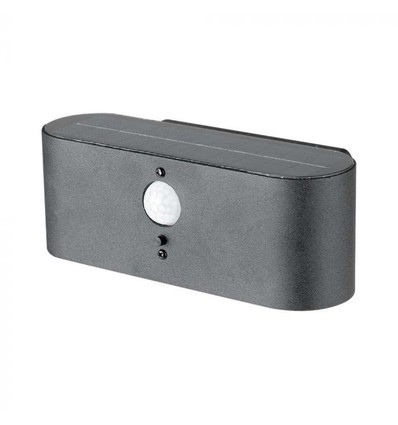 2.5W Solcelle væglampe LED - IP54, sensor, justerbar spredning