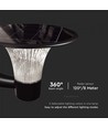 15W Solcelle væglampe LED - IP65, sort, sensor