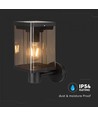 2.5W Væglampe LED - IP54, sort, sensor, solcelle