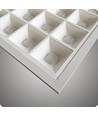 60x60 LED panel Gitter, 36W - Højde:35mm, 110lm/w, UGR16, RA90, Philips driver, flicker free, hvid kant