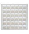 60x60 LED panel Gitter, 36W - Højde:35mm, 110lm/w, UGR16, RA90, Philips driver, flicker free, hvid kant