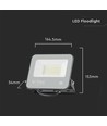 30W LED projektør - 185lm/W, arbejdslampe, udendørs