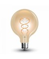 E27 dekorativ LED globepære - spiral filament, 5W, 2200K, Ø95 mm