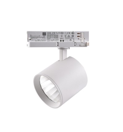 30W 3-faset Dæmpbar RA90 Skinnespot - 175 lm/W, 38 grader, Hvid