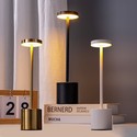 Opladelig LED bordlampe - Guld, touch dæmpbar, CCT, IP20