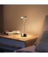 Opladelig LED bordlampe med justerbar kulør - Guld, touch dæmpbar, IP20