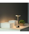 Opladelig LED bordlampe med justerbar kulør - Guld, touch dæmpbar, IP20