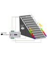 2x5m 16W Trappe RGB LED stripsæt - 24V DC, IP30, Med sensor