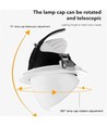 30W Ø16,5cm Downlight - Hul: Ø15 cm, Mål: Ø16,5 cm, 4100lm, Justerbar vinkel