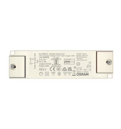 OSRAM 30W / 12V DC strømforsyning - 2.5A, IP20 indendørs