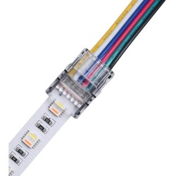 RGB+CCT LED strip tilbehør 24V LED strip samler til løse ledninger - 12mm, RGB+CCT, IP20, 5V-24V