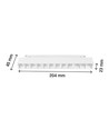 12W RA90 SHIFT Grid - Hvid, 20 cm, UGR19