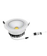 5W Ø8,5cm COB indbygningsspot RA80 - Hul: Ø7 cm, Mål: Ø8,5 cm, hvid kant, 2700K