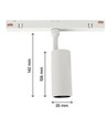 6W RA90 SHIFT skinnespot - 24 grader, Hvid