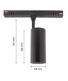 10W RA90 SHIFT skinnespot - 24 grader, Sort
