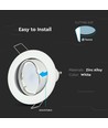 MR16 eller GU10 Downlight kit - Uden lyskilde, hvid, Hul: Ø7,4 cm, mål: Ø8,2 cm
