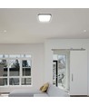 24W LED loftslampe - 29,5 x 29,5cm, Sort kant