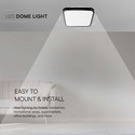 V-Tac 24W LED loftslampe - 29,5 x 29,5cm, sort kant, inkl. lyskilde