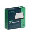 18W LED loftslampe - 25 x 25cm, sort kant