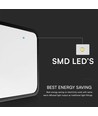 18W LED loftslampe - 25 x 25cm, sort kant