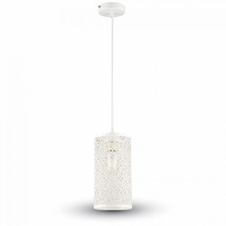 Designer lamper Restsalg: V-Tac pendellampe - Mat hvid, metal, E27