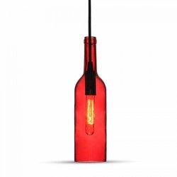 LED pendel V-Tac flaske pendellampe - Rød, E14