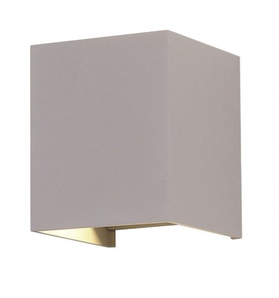 5W LED væglampe - IP65 udendørs, Firkantet, grå, justerbar spredning, inkl. lyskilde