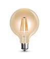 E27 8W dæmpbar LED globepære - Ø12,5 cm, Kultråd, ekstra varm hvid