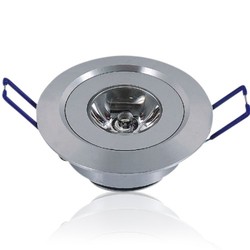 LED lavprofil spot 1,5W elevator spot - Hul: Ø4,4 cm, Mål: Ø5,2 cm, 25° spredning, 1m ledning