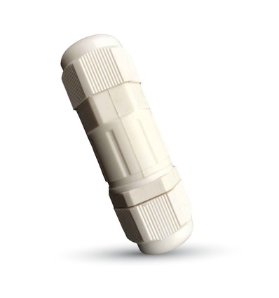 Rund samledåse - IP68 vandtæt, Hvid, Til samling af ledninger