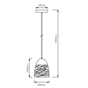 Restsalg: V-Tac pendellampe - Mat hvid, metal, E27