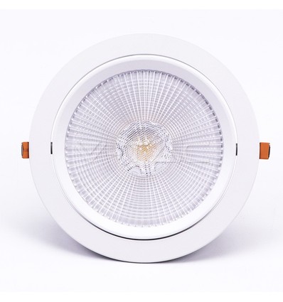 30W Ø22,5cm LED spotlight - Hul: Ø19,5 cm, Mål: Ø22,5 cm, 3 cm høj, Samsung LED chip