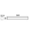 60cm 7W kompakt armatur - Samsung LED chips
