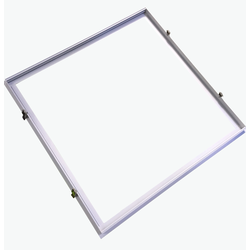 Store paneler Indbygningsramme til 60x60 LED panel - Velegnet til Troldtekt og gips, hvid kant