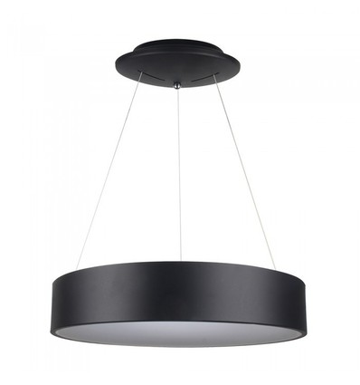 30W Dæmpbar LED lysekrone - Sort, blødt lys, varm hvid