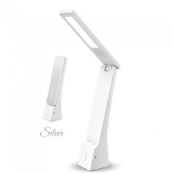 Bordlamper V-Tac 4W bordlampe hvid/sølv - Touch dæmpbar, genopladelig