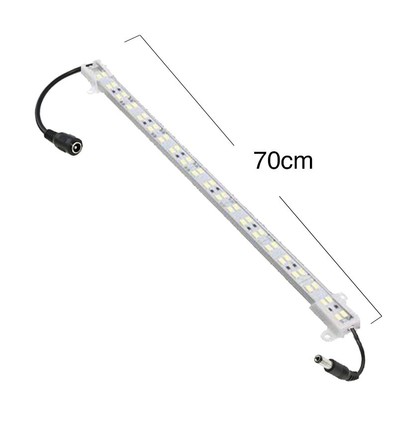70 cm 4W Trappe aluprofil med LED strip - 24V DC, IP65, Med stik