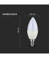 E14 4W LED pære - 200° spredning