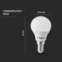 V-Tac 3.7W LED pære - P45, E14