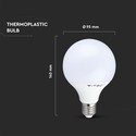 V-Tac 10W LED globepære - Ø9,5 cm, E27