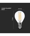 E14 4W LED kronepære - Kultråd, P45