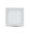 Outlet: 12W LED loftslampe - 14 x 14cm, Højde: 2,4cm, hvid kant